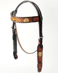 AMERICAN DARLING Western Horse Headstall Breast Collar Set American Leather
