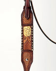 AMERICAN DARLING Western Horse Headstall Breast Collar Set American Leather