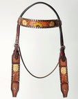 AMERICAN DARLING Western Horse Headstall Breast Collar Set American Leather