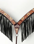 AMERICAN DARLING Western Horse Headstall Breast Collar Set American Leather