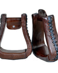 Horse Western Saddle Stirrup Leather Stirrups Pair Hilason
