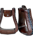 Horse Western Saddle Stirrup Leather Stirrups Pair Hilason