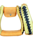 Horse Western Saddle Stirrup Rawhide Leather Stirrups Pair Hilason