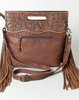 American Darling Clutch Hand Tooled Saddle Blanket Fabric Genuine Leather Western Women Bag Handbag Purse | Purses for Cute