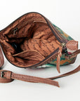 American Darling Saddle Blanket Genuine Leather Women Bag Western Handbag Purse