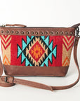 American Darling Saddle Blanket Genuine Leather Women Bag Western Handbag Purse