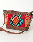 American Darling Saddle Blanket Genuine Leather Women Bag Western Handbag Purse