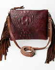 American Darling GIBGX277 Crocodile Embossed Genuine Leather Women Bag Western Handbag Purse