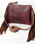 American Darling GIBGX277 Crocodile Embossed Genuine Leather Women Bag Western Handbag Purse