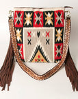 American Darling Large Crossbody Saddle Blanket Genuine Leather women bag western handbag purse