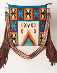 American Darling Large Crossbody Saddle Blanket Genuine Leather women bag western handbag purse