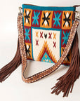 American Darling Large Crossbody Saddle Blanket Genuine Leather women bag western handbag purse