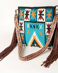American Darling Large Crossbody Saddle Blanket Genuine Leather women bag western handbag purse