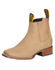 El General Square Toe Ankle Boot - Nobuck Light Brown 126200