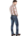 El Norteño Medium Blue Skinny Stretch Pants 126628