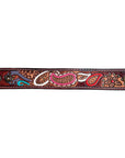 American Darling ADBRF168 Hand tooled carved Genuine Leather Bracelet women