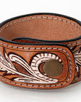 American Darling ADBRF169 Hand tooled carved Genuine Leather Bracelet women