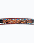 American Darling ADBRF170 Hand tooled carved Genuine Leather Bracelet women