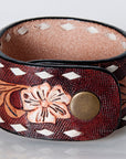 American Darling Bracelet Hand Tooled Carved Genuine Leather Women | Handmade Western Rustic