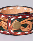 American Darling Bracelet Hand Tooled Carved Genuine Leather Women | Handmade Western Rustic