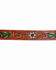 American Darling ADBRF183 Hand tooled carved Genuine Leather Bracelet women