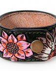 American Darling ADBRF187 Hand tooled carved Genuine Leather Bracelet women