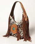 American Darling ADBGA221 Tote Hand Tooled Hair-On Genuine Leather Women Bag Western Handbag Purse