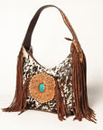 American Darling ADBGA221 Tote Hand Tooled Hair-On Genuine Leather Women Bag Western Handbag Purse