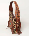 American Darling ADBGA222 Tote Hand Tooled Hair-On Genuine Leather Women Bag Western Handbag Purse