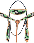 Western Horse Headstall Breast Collar American Leather Hilason camouflage