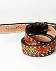 American Darling Beautifully Hand Tooled Genuine American Leather Belt Men and Women
