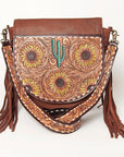 American Darling ADBGA163A Cross Body Hand Tooled Genuine Leather women bag western handbag purse