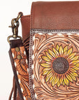 American Darling ADBGA163A Cross Body Hand Tooled Genuine Leather women bag western handbag purse