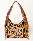 American Darling ADBGA224 Hobo Hand Tooled Hair-On Genuine Leather Women Bag Western Handbag Purse