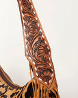 American Darling ADBGA224 Hobo Hand Tooled Hair-On Genuine Leather Women Bag Western Handbag Purse