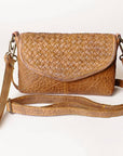 Never Mind Nmbgz104C Small Crossbody Vintage Handmade Genuine Cowhide Leather Women Bag Western Handbag Purse