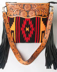 American Darling ADBGZ553 Signature Crossbody Hand Tooled Saddle Blanket Genuine Leather Women Bag Western Handbag Purse