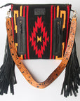 American Darling ADBGZ553 Signature Crossbody Hand Tooled Saddle Blanket Genuine Leather Women Bag Western Handbag Purse