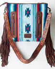 American Darling ADBGZ557 Signature Crossbody Hand Tooled Saddle Blanket Genuine Leather women bag western handbag purse