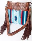 American Darling ADBGZ557 Signature Crossbody Hand Tooled Saddle Blanket Genuine Leather women bag western handbag purse