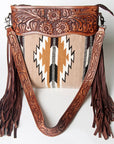American Darling ADBGZ562 Signature Crossbody Hand Tooled Saddle Blanket Genuine Leather Women Bag Western Handbag Purse
