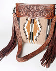 American Darling ADBGZ562 Signature Crossbody Hand Tooled Saddle Blanket Genuine Leather Women Bag Western Handbag Purse