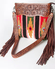 American Darling ADBGZ563 Signature Crossbody Hand Tooled Saddle Blanket Genuine Leather women bag western handbag purse