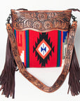 American Darling ADBGZ565 Signature Crossbody Hand Tooled Saddle Blanket Genuine Leather women bag western handbag purse