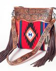 American Darling ADBGZ565 Signature Crossbody Hand Tooled Saddle Blanket Genuine Leather women bag western handbag purse