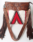 American Darling ADBGZ566 Signature Crossbody Hand Tooled Saddle Blanket Genuine Leather women bag western handbag purse