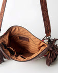 American Darling ADBGZ566 Signature Crossbody Hand Tooled Saddle Blanket Genuine Leather women bag western handbag purse