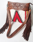 American Darling ADBGZ566 Signature Crossbody Hand Tooled Saddle Blanket Genuine Leather women bag western handbag purse