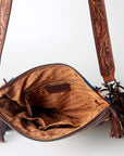 American Darling ADBGZ568 Signature Crossbody Hand Tooled Saddle Blanket Genuine Leather women bag western handbag purse