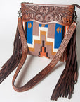 American Darling ADBGZ568 Signature Crossbody Hand Tooled Saddle Blanket Genuine Leather women bag western handbag purse